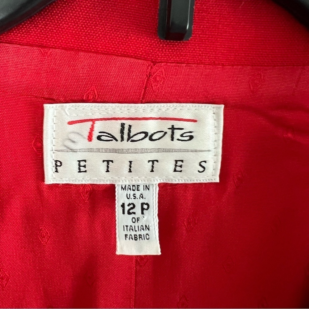 Talbots Red Blazer Single Gold Button Nautical Bu… - image 3